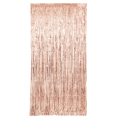 Rose Gold Foil Fringe Door Curtain - (3.25 ft x 6.5 ft)