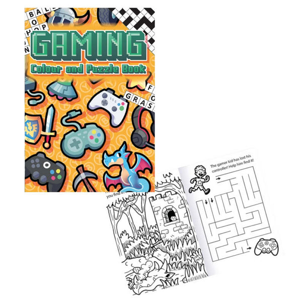 Gaming A6 Colour & Puzzle Book