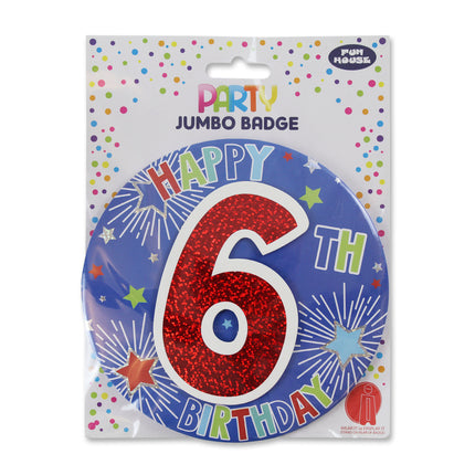 AGE 6 BOY BADGE WITH TIP ON