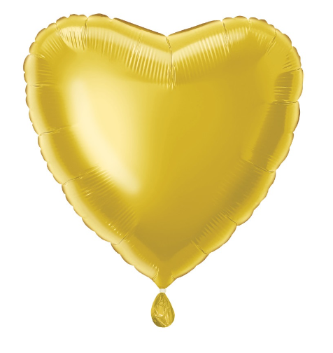 Classic Gold Heart Shaped Foil Balloon - (18")