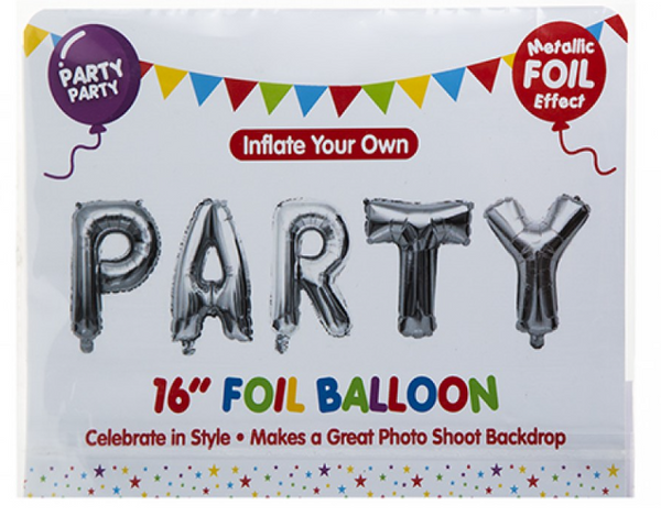 FOIL PARTY  BALLOON SILVER - (16")