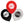 Load image into Gallery viewer, Latex balloons 'Ninja' 3 colours double sided (25 cm) - (6 Pack)