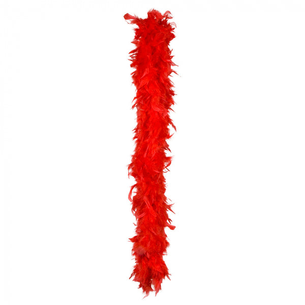 Feather boa red 50g - (180 cm)