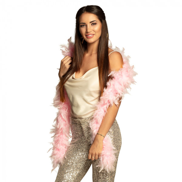 Feather boa light pink 50g - (180 cm)