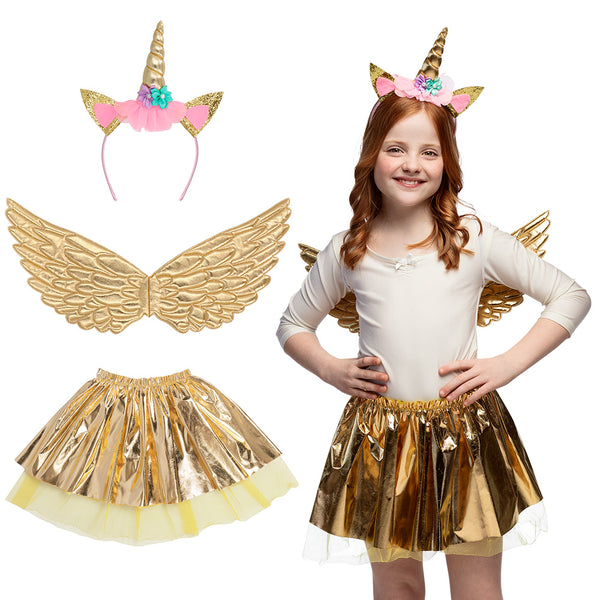Set Unicorn fairy gold