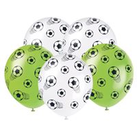 3D Soccer 12" Latex Balloons  - (5 Pack)