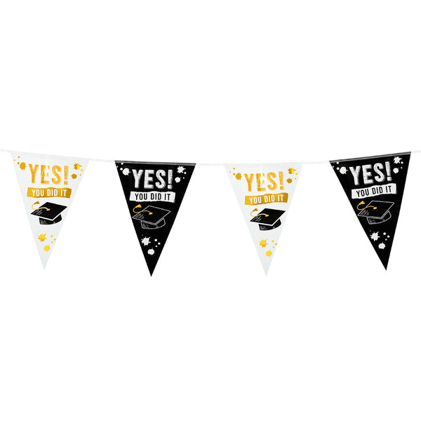 PE bunting 'YES! YOU DID IT' - (30 x 20 cm)