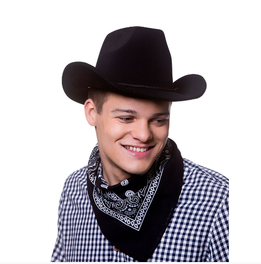 Cowboy Hat - Super Deluxe Black Suede