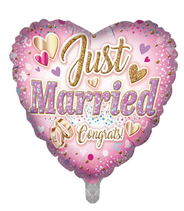 Just Married Foil Balloons - (18")