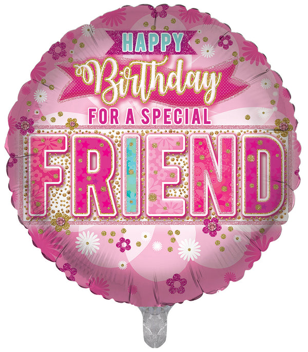 Special Friend Pink Foil Balloons - (18")