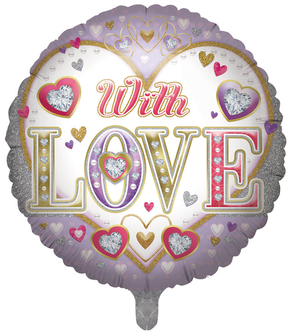 With Love Foil Balloons - (31")