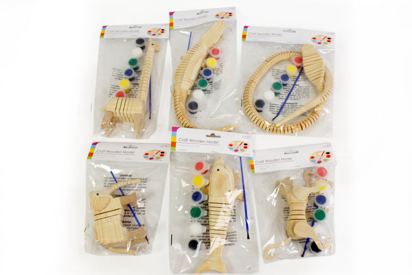 WOODEN ANIMAL MODELS in 6 Assorted Designs (30X16 )