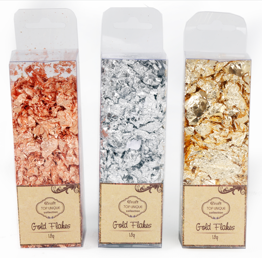 2G OF METALIC FLAKES (4X12CM ) in 3 Assorted Colours