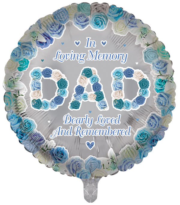 In Loving Memory Dad Round Shape Foil Balloons - (18")