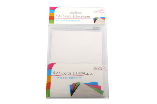 WHITE A6 CARDS (5 Pack)