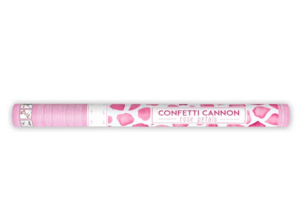 Confetti cannon with rose petals - Pink - (60cm)
