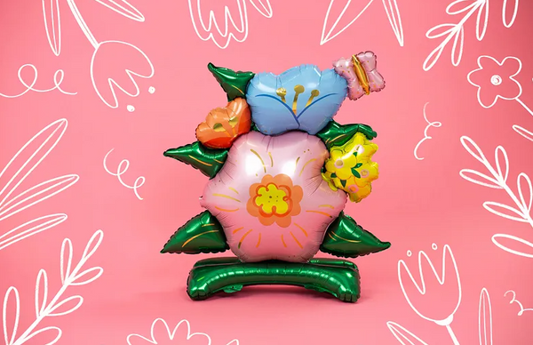 Standing foil balloon Flowers - (100x116cm)