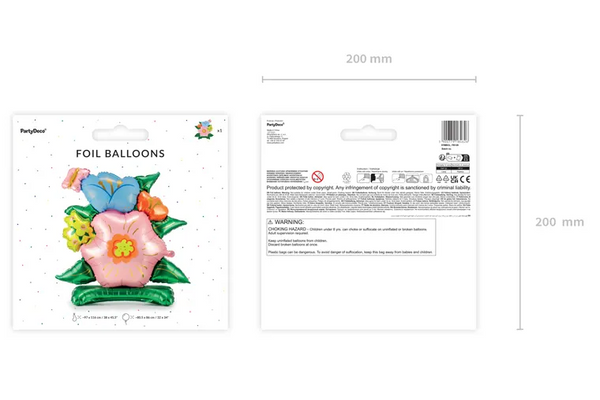 Standing foil balloon Flowers - (100x116cm)