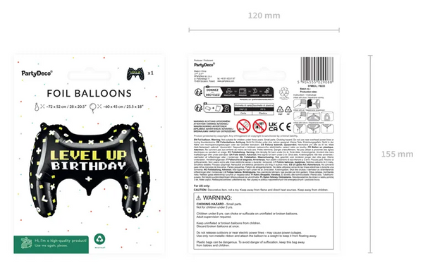 Foil balloon Gamepad, - (75x52cm)