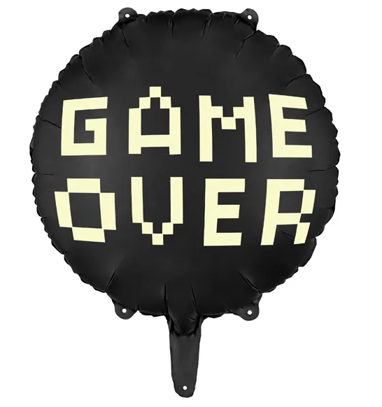 Foil balloon Gamer over Black - (45 cm)