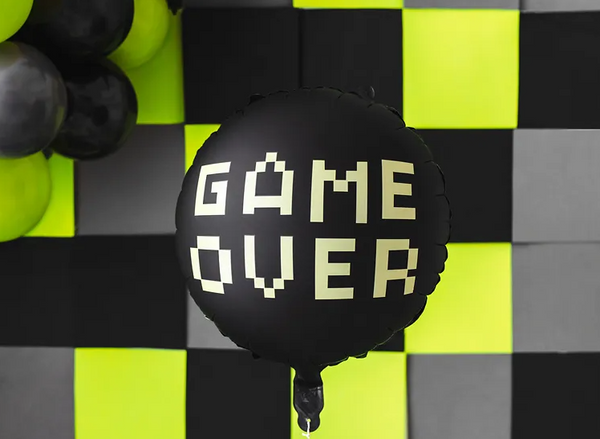Foil balloon Gamer over Black - (45 cm)