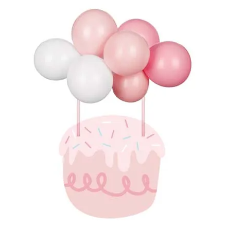 Balloon caketopper, pink - (29 cm)