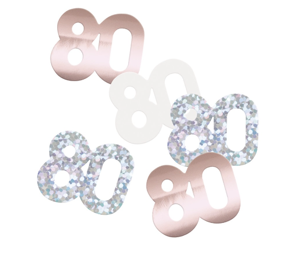 GLITZ 80 Rose Gold Foil Confetti - (14g)