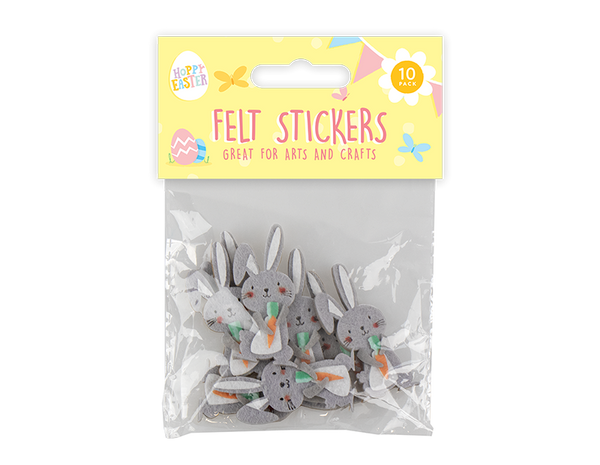 Easter Felt Sticker in 3 Assorted Designs - (10 Pack)