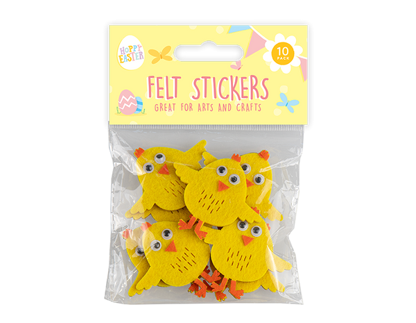 Easter Felt Sticker in 3 Assorted Designs - (10 Pack)
