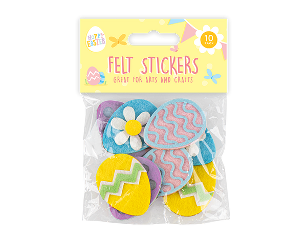 Easter Felt Sticker in 3 Assorted Designs - (10 Pack)