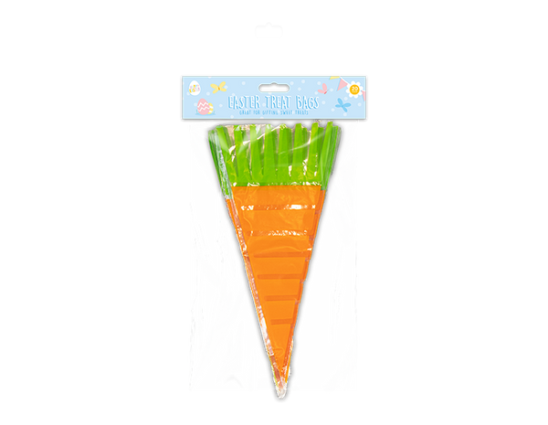 Easter Carrot Shaped Treat Bags - (20 Pack)
