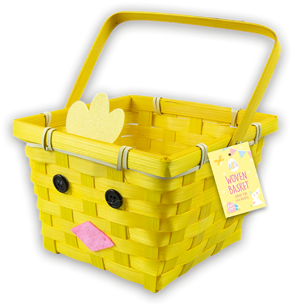 Easter Character Woven Basket in 2 Assorted Colours