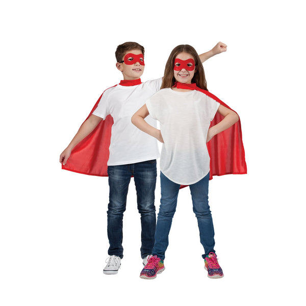 Kids Super Hero Cape & Mask - RED