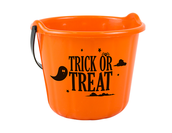 Halloween Trick Or Treat Bucket in 2 Assorted Colours