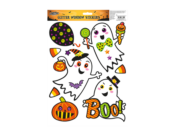Halloween Glitter Window Stickers