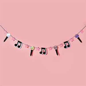 LET'S DANCE PARTY CARD GARLAND - (2M)