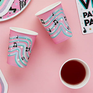 MUSICAL NOTE PAPER CUPS - (8 Pack)