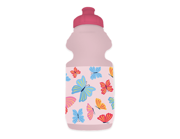 Girls Printed Sports Water Bottle - (500ml) in 4 Assorted Designs