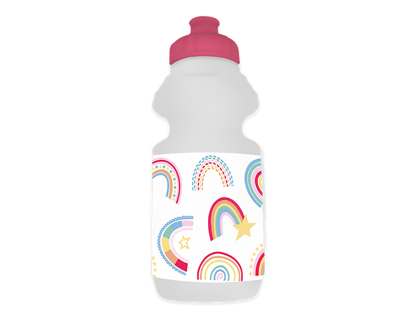 Girls Printed Sports Water Bottle - (500ml) in 4 Assorted Designs