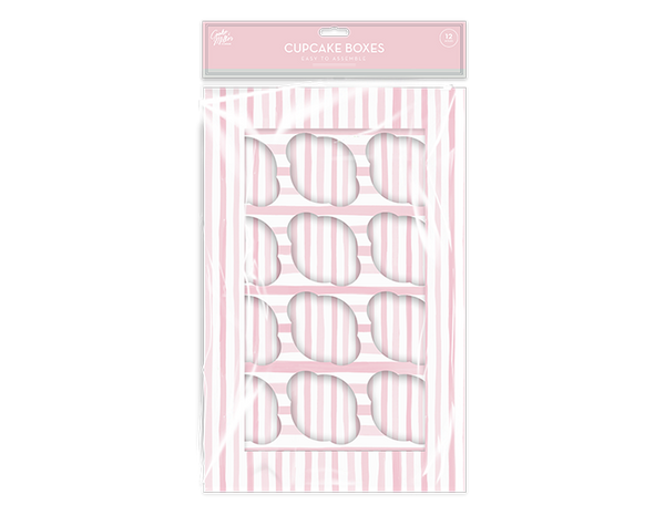 Cupcake Box - (12-Hole) in 3 Assorted Designs