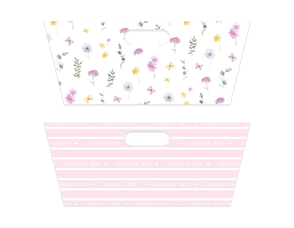 Mother's Day Printed Hamper Tray - (30cm) in 2 Assorted Designs