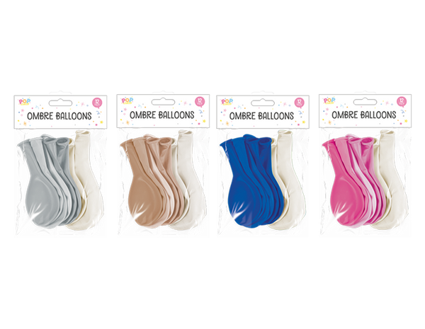 Metallic Ombre Balloons - (12 Pack)