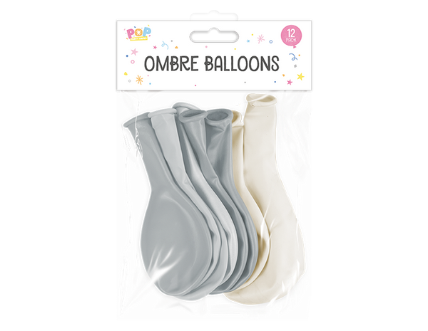 Metallic Ombre Balloons - (12 Pack)