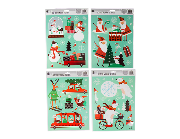 Glitter Novelty Window Stickers