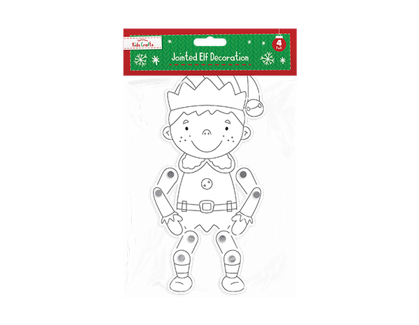 Christmas Jointed Card Decorations- (4 Pack)