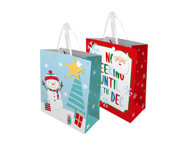 Christmas Cute Medium Gift Bags - (2 Pack)