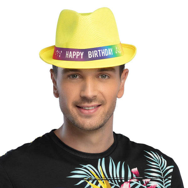 Funky 'HAPPY BIRTHDAY' Hat  in 6 Assorted Colours