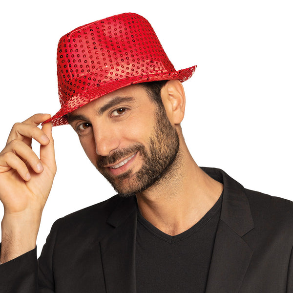 Hat Popstar Sequins - Red