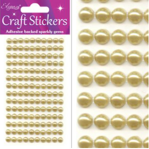 Eleganza Craft Stickers  240 Pearls Gold No.35(4mm )