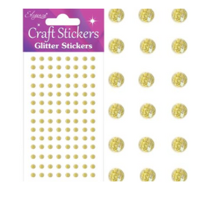 Eleganza Craft Stickers 112 Glitter gems Gold No.35 (4mm)